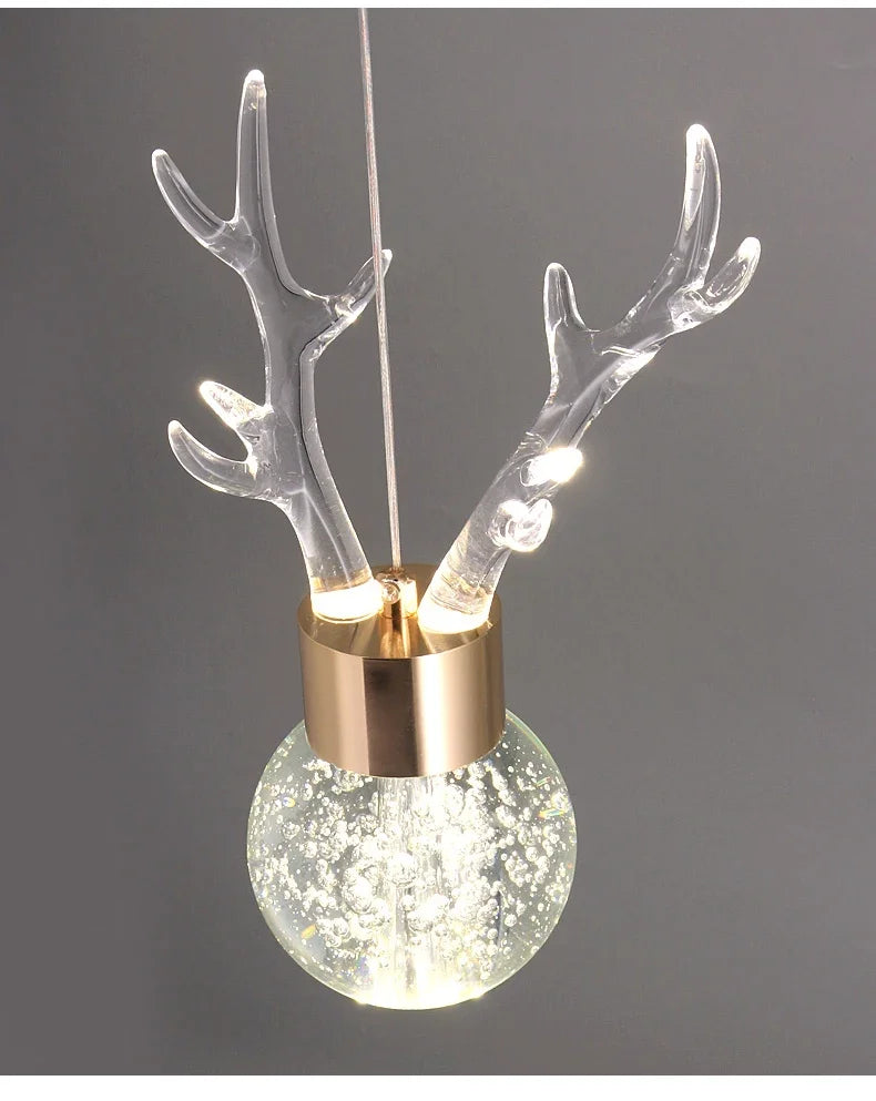 Luminora Bubble Deer Chandelier
