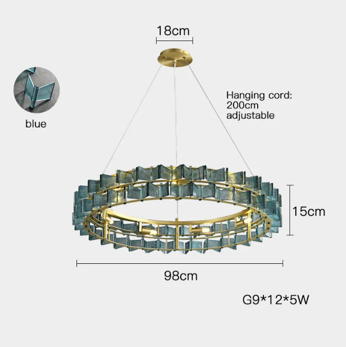 Marbella Blue Orbit Chandelier