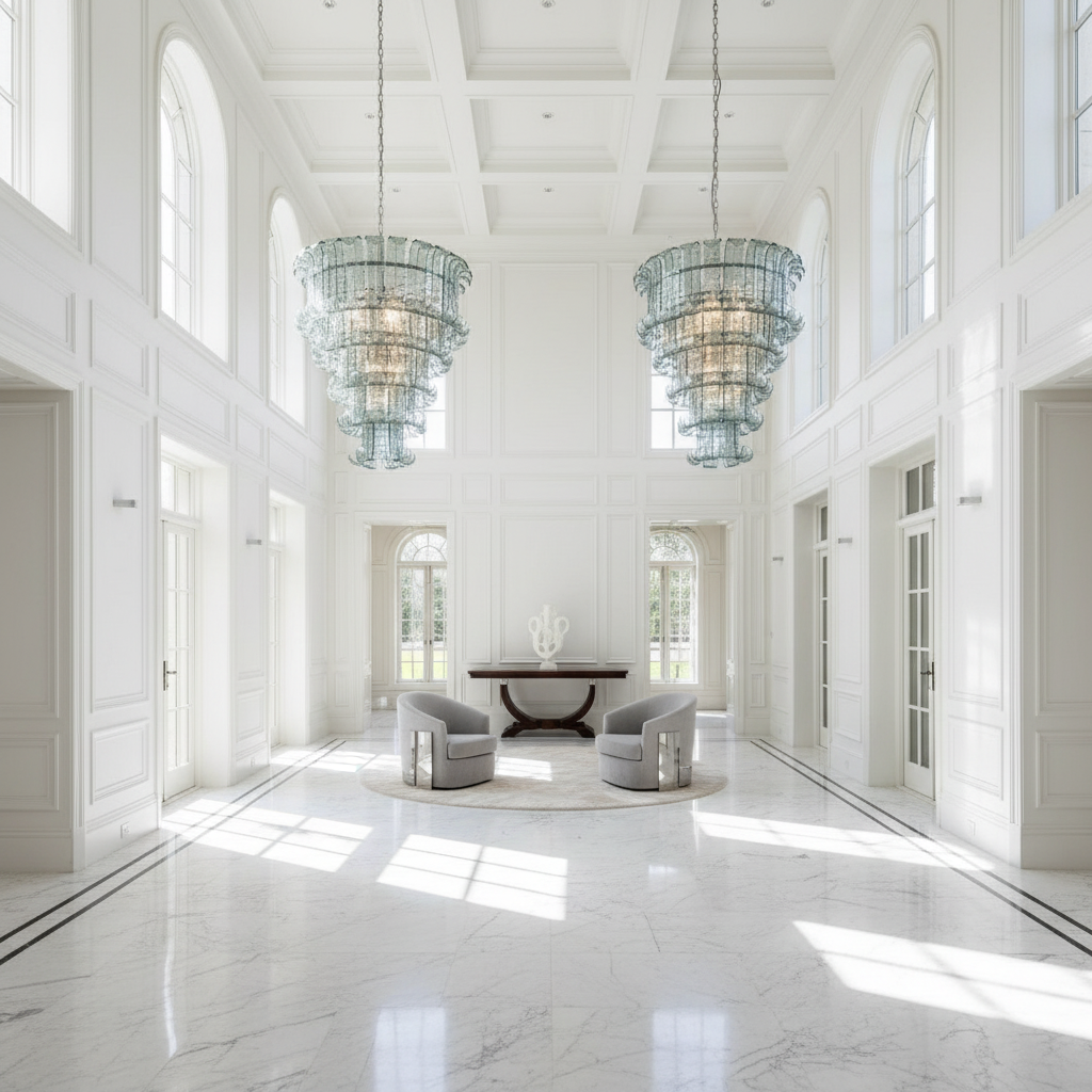 Murano Green Vintage French Chandelier