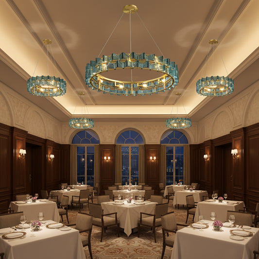 Marbella Blue Orbit Chandelier