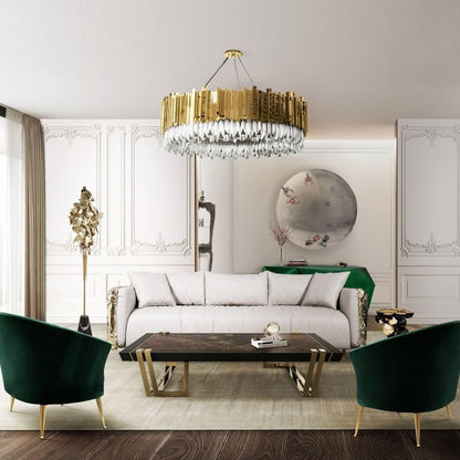 Crystaluxe™ Modern Round Crystal Ceiling Light