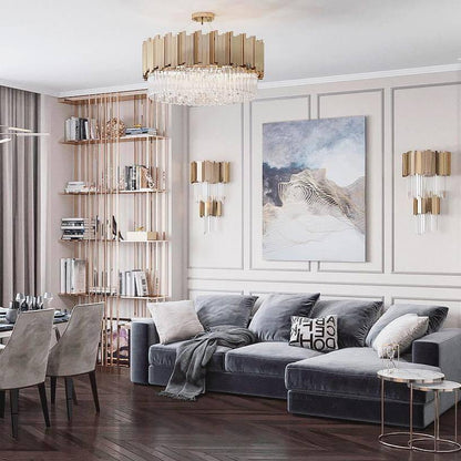 Crystaluxe™ Modern Round Crystal Ceiling Light