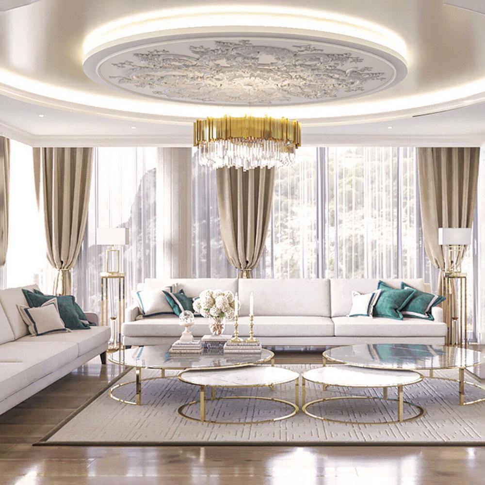 Crystaluxe™ Modern Round Crystal Ceiling Light