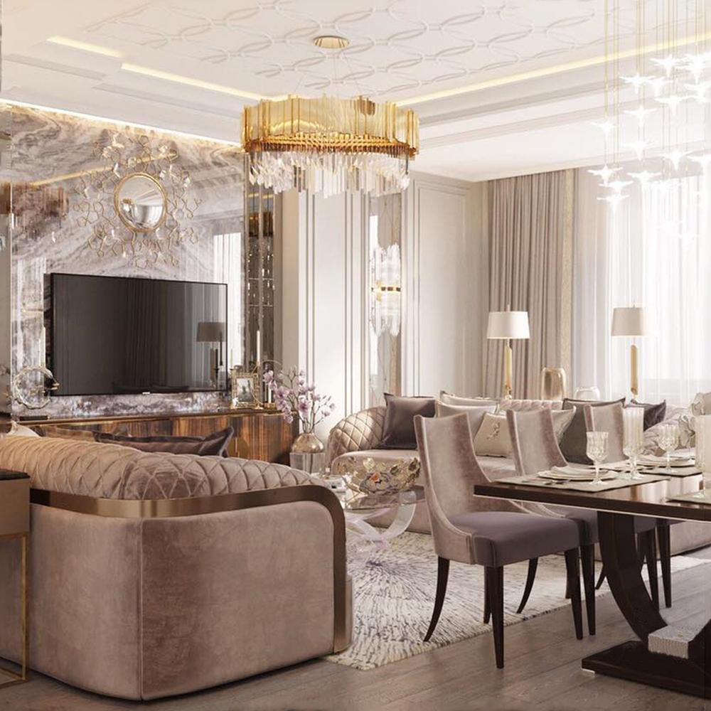 Crystaluxe™ Modern Round Crystal Ceiling Light