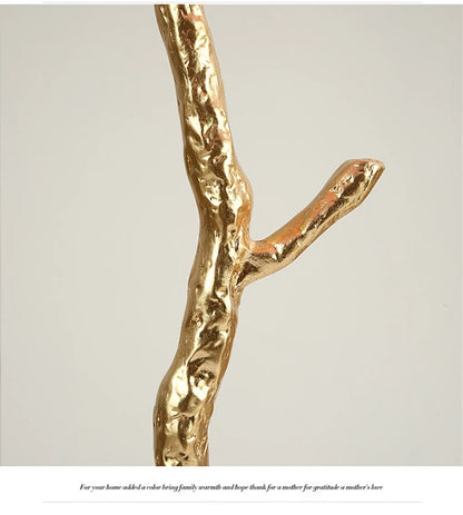 Ostrich Feather Brass Floor Lamp