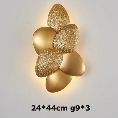Aurora Gilded Petal Wall Art Sconce