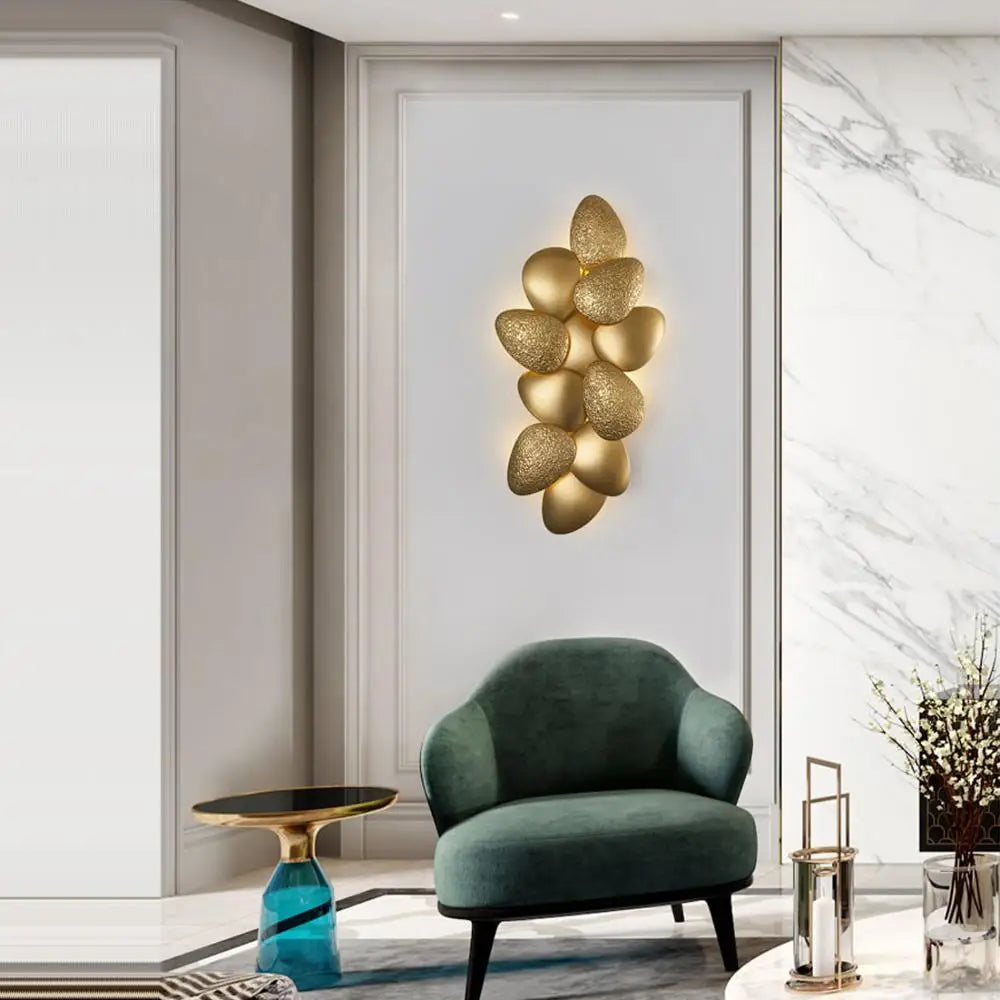 Aurora Gilded Petal Wall Art Sconce