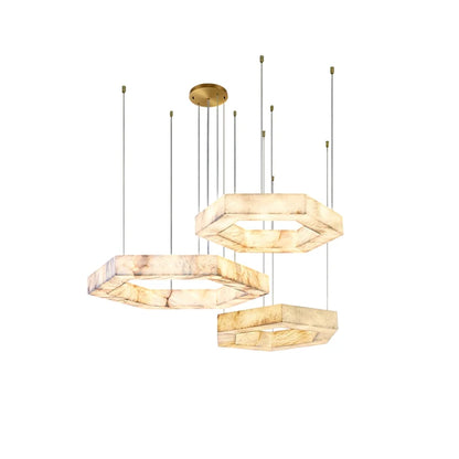 Marbelleza™ Hexagon Marble Chandelier