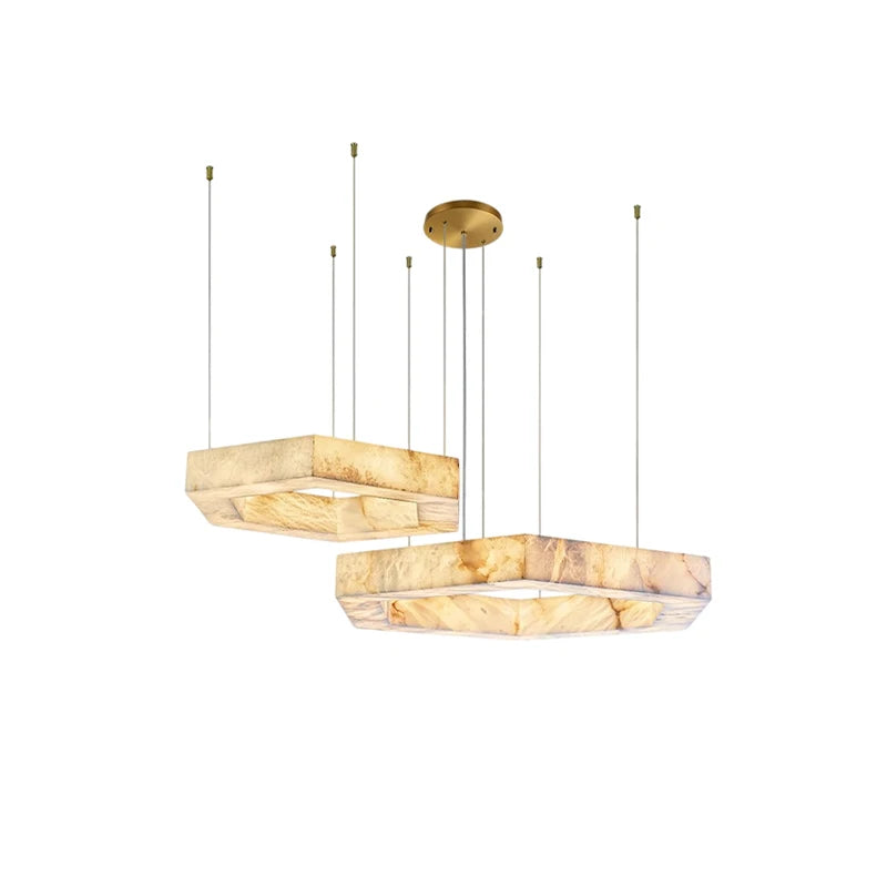 Marbelleza™ Hexagon Marble Chandelier