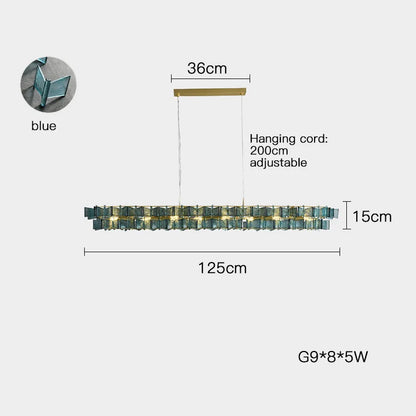 Marbella Blue Orbit Chandelier