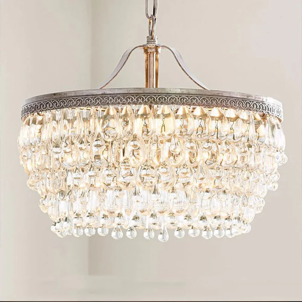 Retro Vintage Crystal Pendant Light.