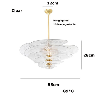 Aurora PetalWave Art Glass Chandelier