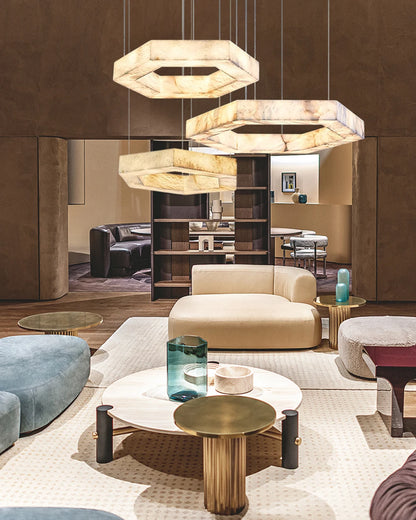 Marbelleza™ Hexagon Marble Chandelier