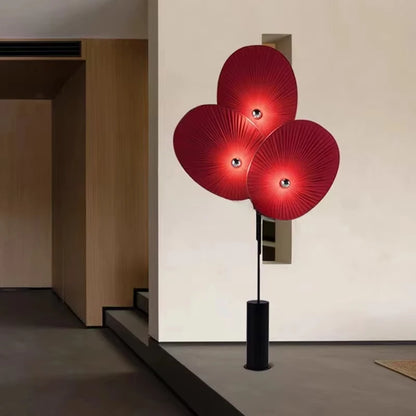 LumeFlair Nordic Red Bloom Floor Lamp