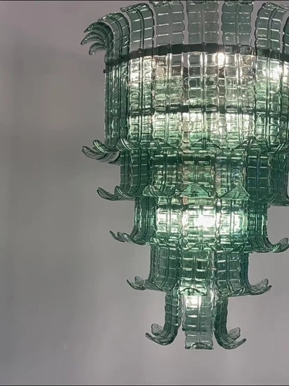 Murano Green Vintage French Chandelier