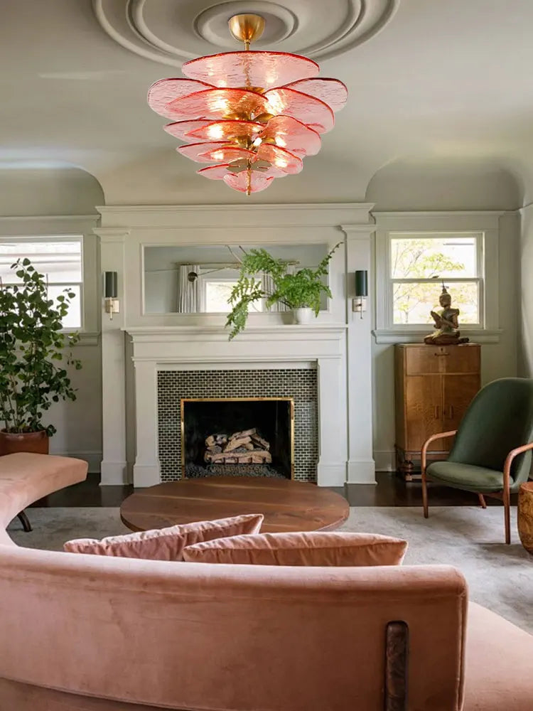 Aurora PetalWave Art Glass Chandelier