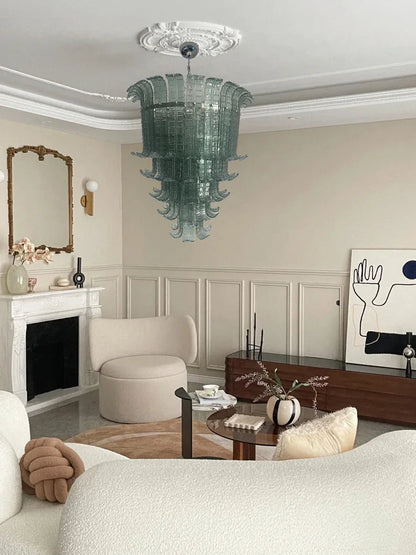 Murano Green Vintage French Chandelier