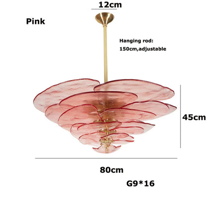 Aurora PetalWave Art Glass Chandelier
