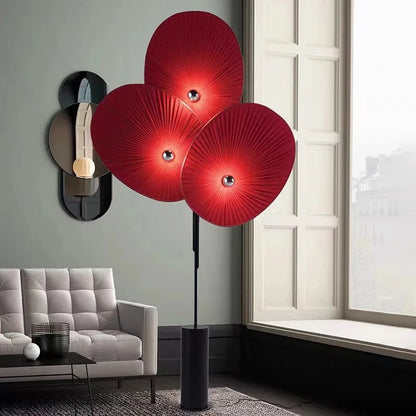 LumeFlair Nordic Red Bloom Floor Lamp