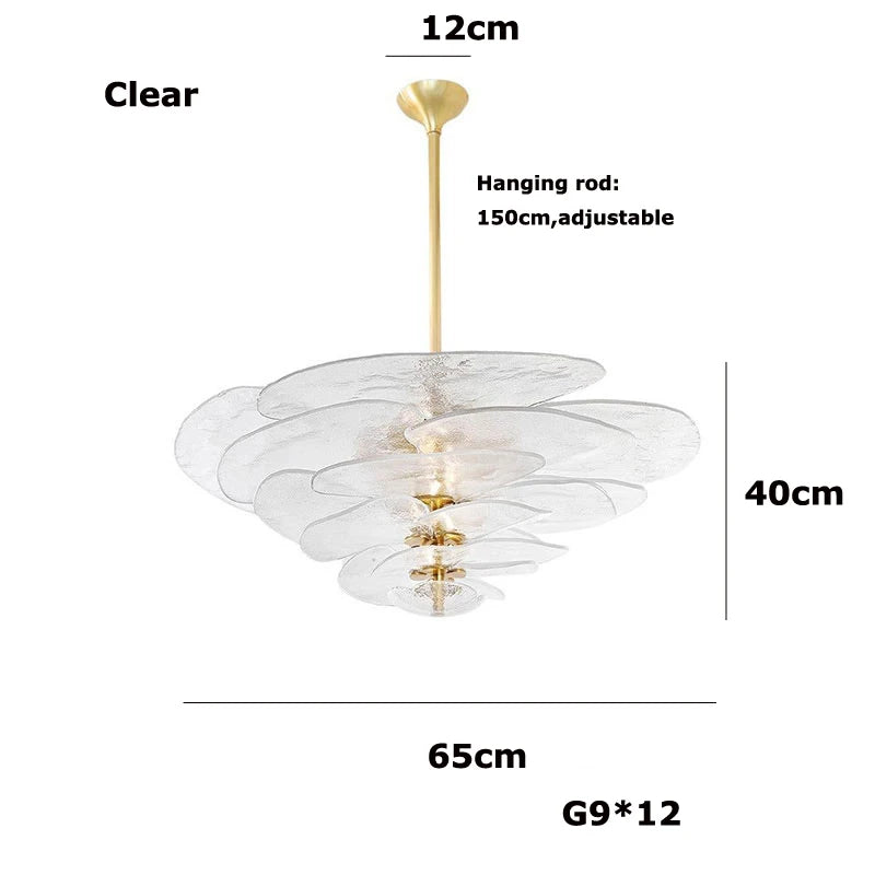 Aurora PetalWave Art Glass Chandelier