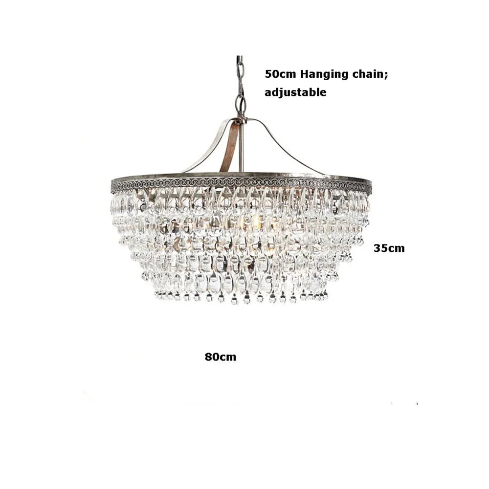 Retro Vintage Crystal Pendant Light.