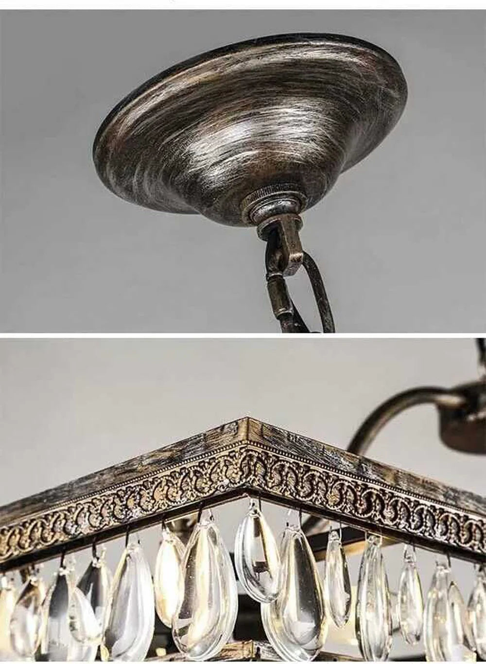 Retro Vintage Crystal Pendant Light.