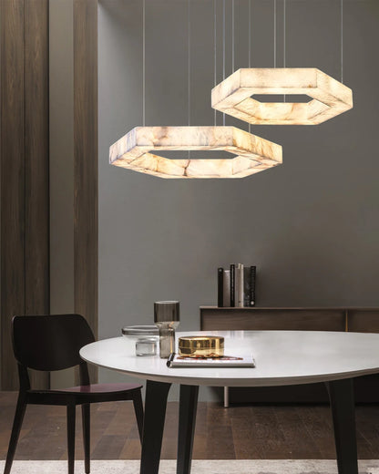 Marbelleza™ Hexagon Marble Chandelier