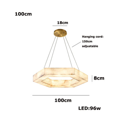 Marbelleza™ Hexagon Marble Chandelier