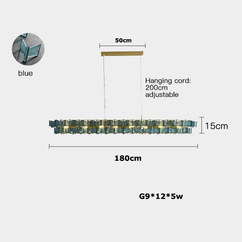 Marbella Blue Orbit Chandelier