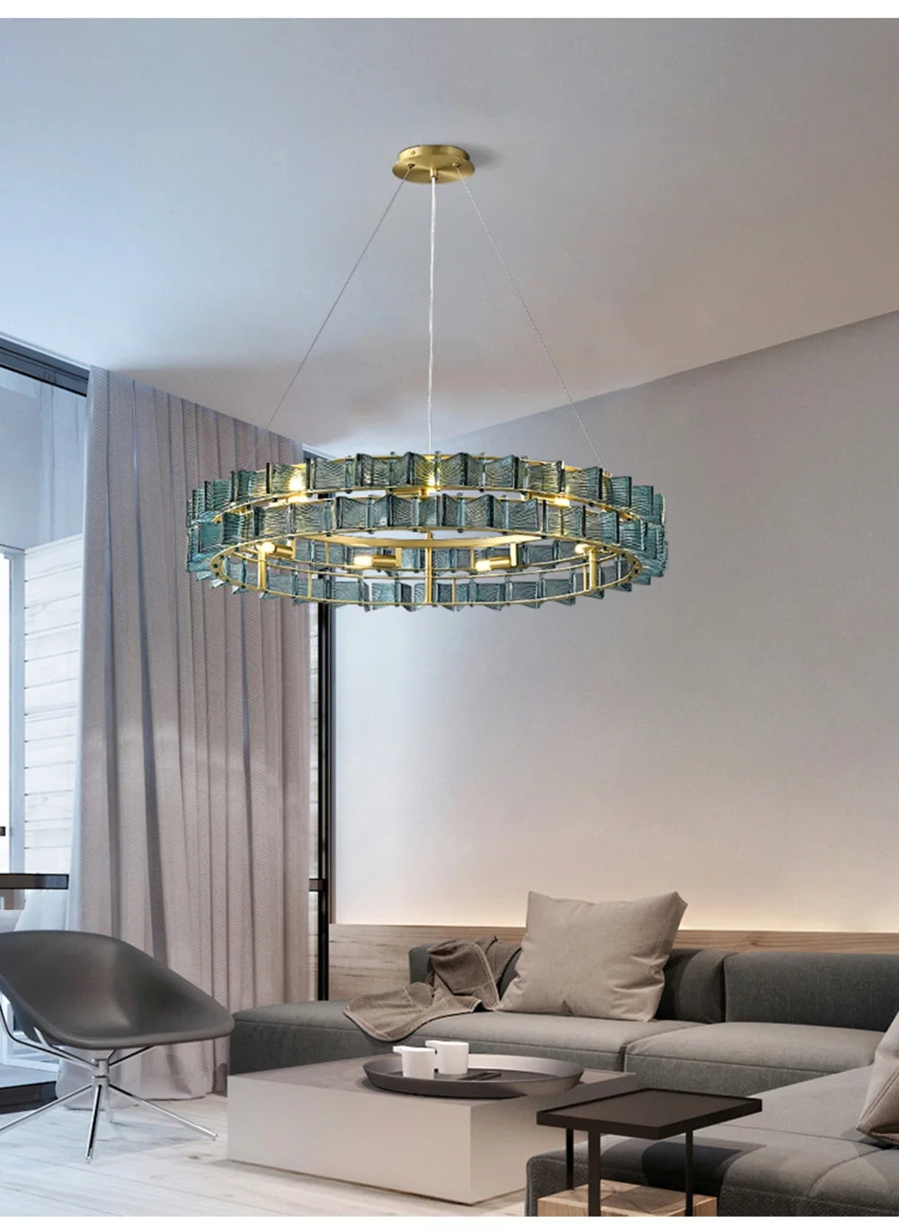 Marbella Blue Orbit Chandelier