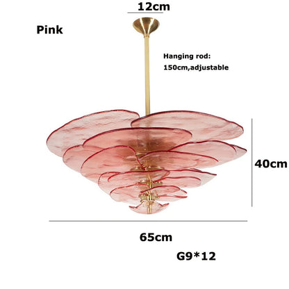 Aurora PetalWave Art Glass Chandelier