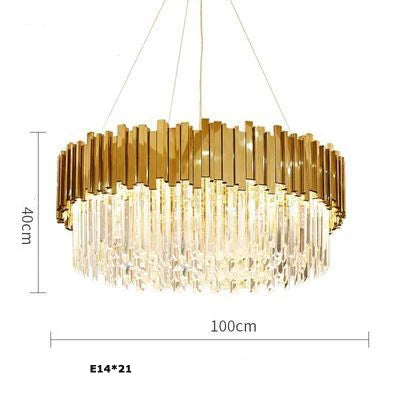 Crystaluxe™ Modern Round Crystal Ceiling Light