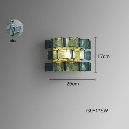 Marbella Blue Orbit Wall Lamp