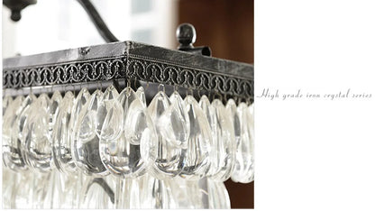Retro Vintage Crystal Pendant Light.