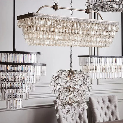 Retro Vintage Crystal Pendant Light.