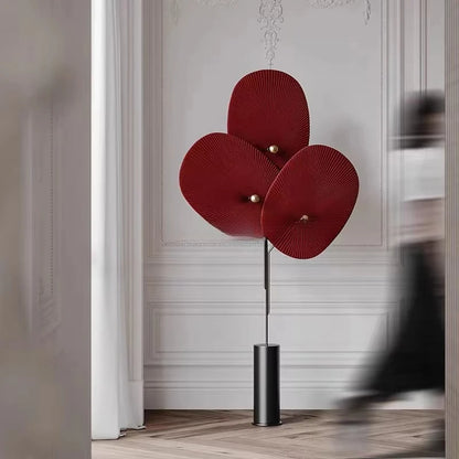 LumeFlair Nordic Red Bloom Floor Lamp