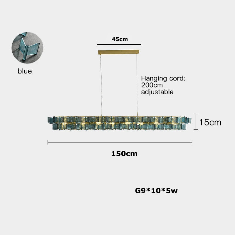 Marbella Blue Orbit Chandelier