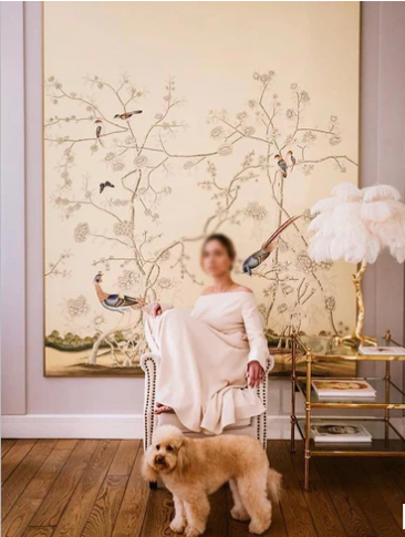 Ostrich Feather Brass Tabel Lamp