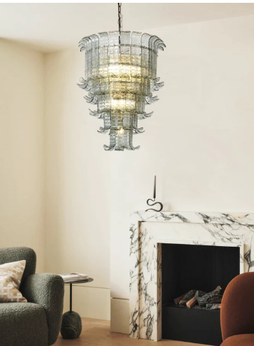 Murano Green Vintage French Chandelier