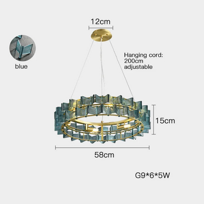 Marbella Blue Orbit Chandelier