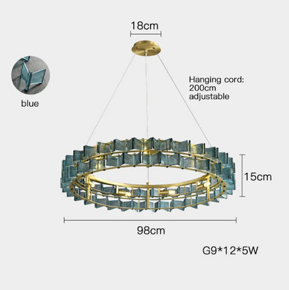 Marbella Blue Orbit Chandelier