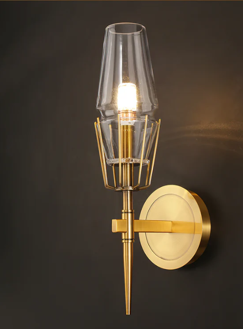 Regalia Prism Brass Wall Sconce