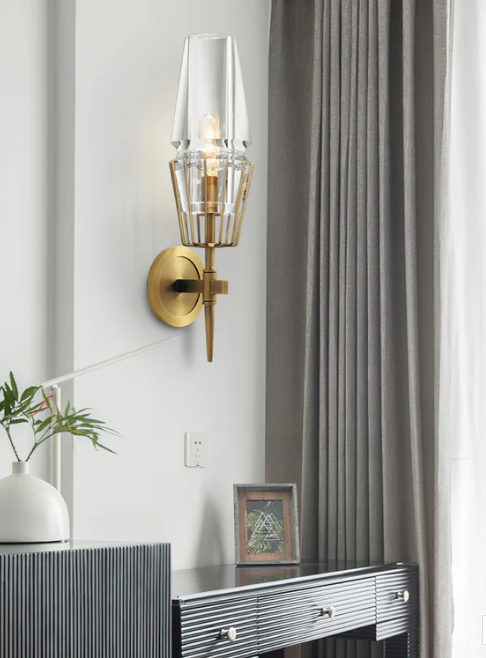 Regalia Prism Brass Wall Sconce