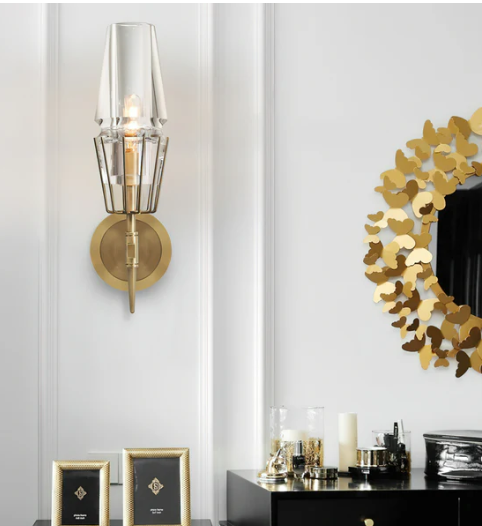 Regalia Prism Brass Wall Sconce