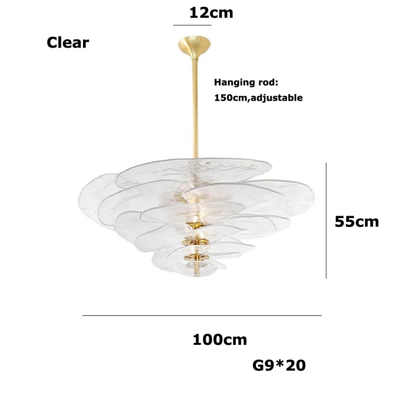 Aurora PetalWave Art Glass Chandelier