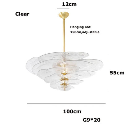 Aurora PetalWave Art Glass Chandelier