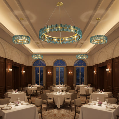 Marbella Blue Orbit Chandelier