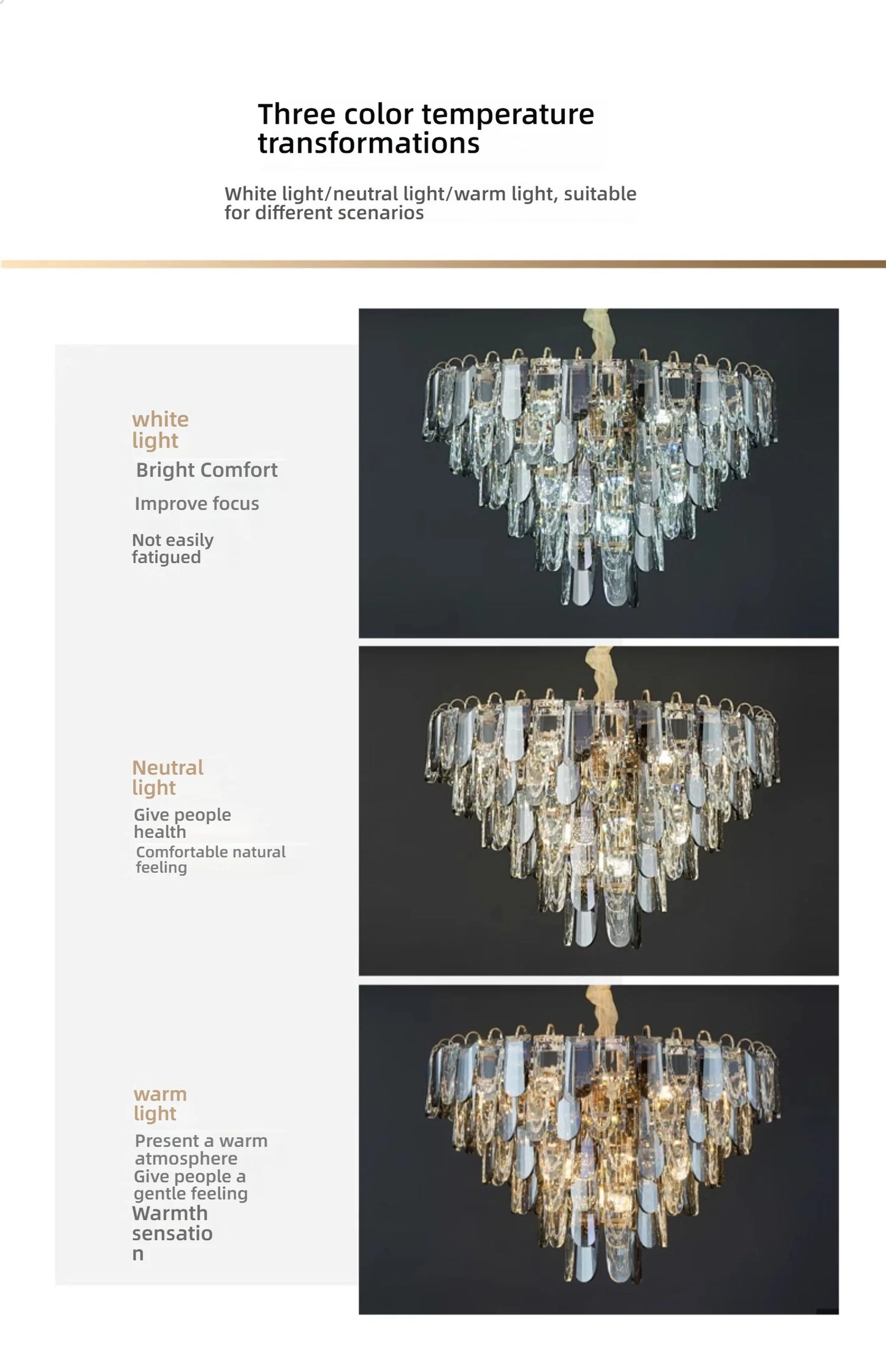 Lustro Cascade Crystal Feather Chandelier