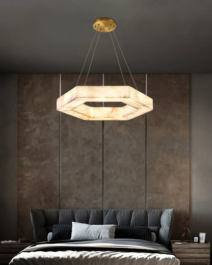 Marbelleza™ Hexagon Marble Chandelier