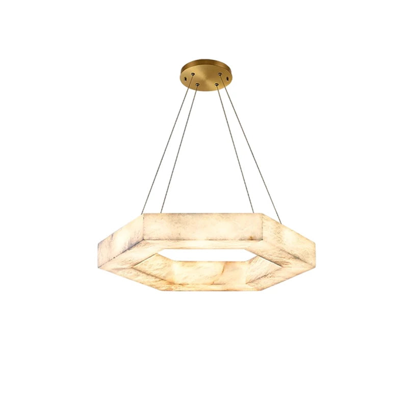 Marbelleza™ Hexagon Marble Chandelier